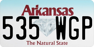 AR license plate 535WGP