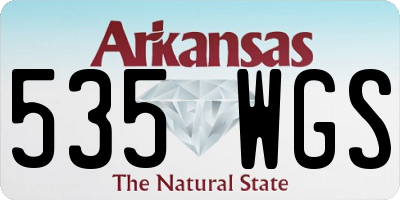 AR license plate 535WGS