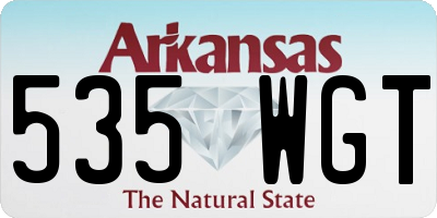 AR license plate 535WGT