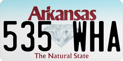 AR license plate 535WHA