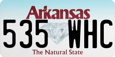 AR license plate 535WHC