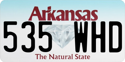 AR license plate 535WHD