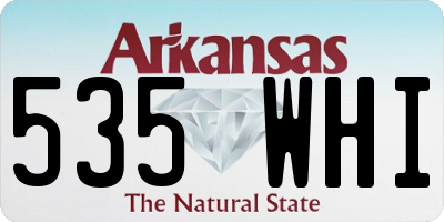 AR license plate 535WHI