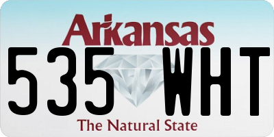 AR license plate 535WHT