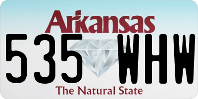 AR license plate 535WHW