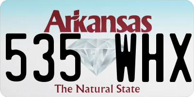AR license plate 535WHX