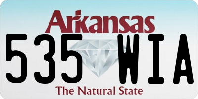 AR license plate 535WIA