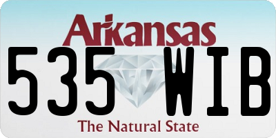 AR license plate 535WIB