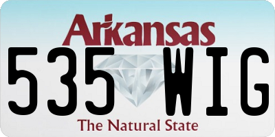 AR license plate 535WIG