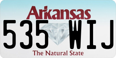 AR license plate 535WIJ