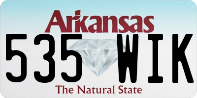 AR license plate 535WIK