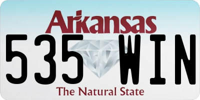 AR license plate 535WIN