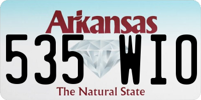 AR license plate 535WIO