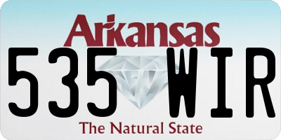 AR license plate 535WIR