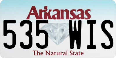 AR license plate 535WIS