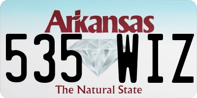 AR license plate 535WIZ