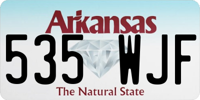 AR license plate 535WJF