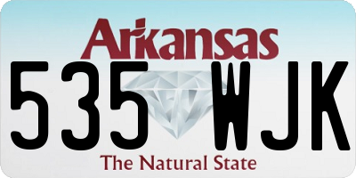 AR license plate 535WJK