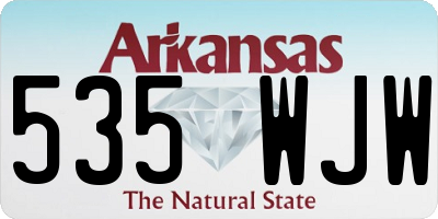 AR license plate 535WJW