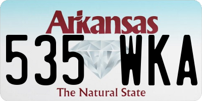 AR license plate 535WKA
