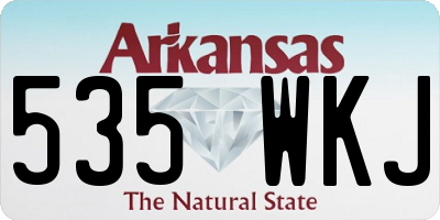 AR license plate 535WKJ