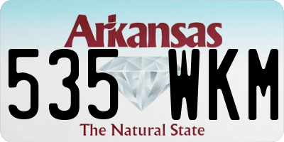 AR license plate 535WKM