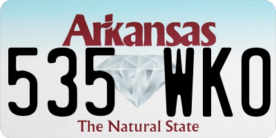 AR license plate 535WKO