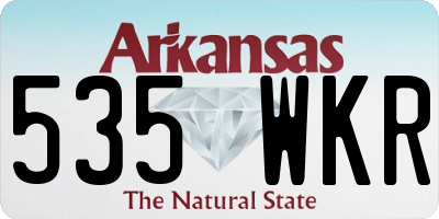 AR license plate 535WKR