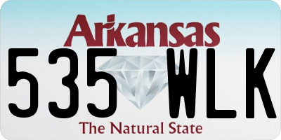 AR license plate 535WLK