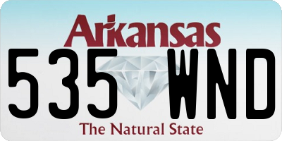 AR license plate 535WND