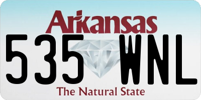 AR license plate 535WNL