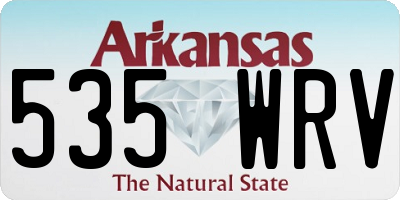 AR license plate 535WRV