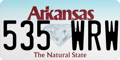 AR license plate 535WRW