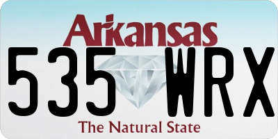 AR license plate 535WRX
