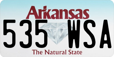 AR license plate 535WSA
