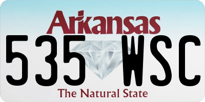 AR license plate 535WSC