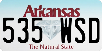 AR license plate 535WSD