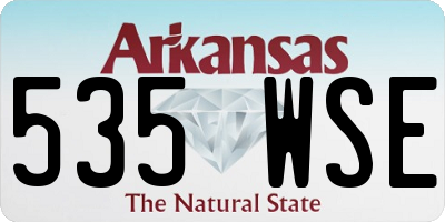AR license plate 535WSE