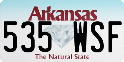 AR license plate 535WSF