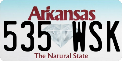 AR license plate 535WSK