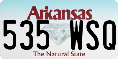 AR license plate 535WSQ