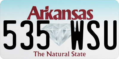 AR license plate 535WSU