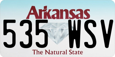AR license plate 535WSV