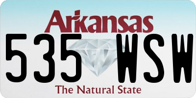 AR license plate 535WSW