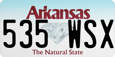 AR license plate 535WSX