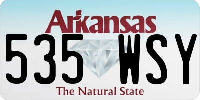 AR license plate 535WSY