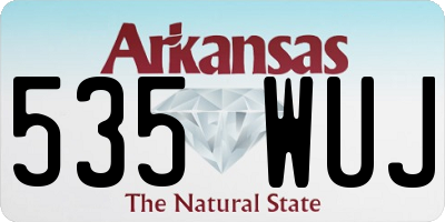 AR license plate 535WUJ