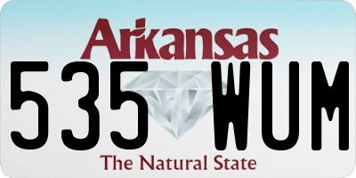 AR license plate 535WUM