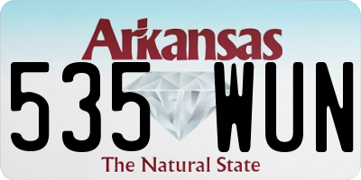 AR license plate 535WUN