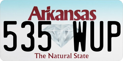 AR license plate 535WUP